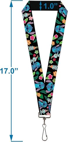 Buckle Down Lanyard-1.0-Stitch & Scrump Poses/Tropical Flora in Saudi Arabia