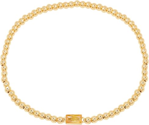 سوار Kylie Birthstone - النحاس النحاس المطلي بالذهب Hypoallergenic 14K - سوار المولد النسائي - سوار مخصص للخرز - مجوهرات شخصية - مجوهرات المرأة in Kuwait