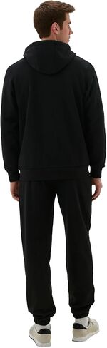مسارات الرجال غير رسمية من قطعتين من قطعتين للرجال الكامل zip up hoodies و sweatpant مجموعة الركض مجموعات in Kuwait