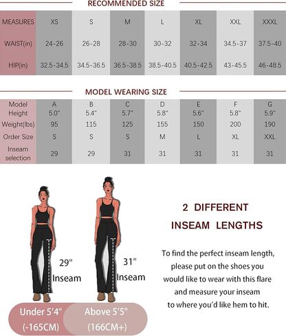 PINSPARK Flared Leggings for Women with Pockets Elastic High Waist Full Length Bootcut 29" Gym Flare Pants Kelly Green S in Saudi Arabia