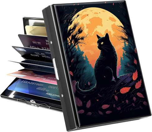 Metal Wallet for Women Men Girls, RFID Blocking Slim Aluminum Credit Card Holder, Mini Travel Wallet with Hard Shell, Lightweight ID & Business Card Case,Audio Cassette Tape in Saudi Arabia