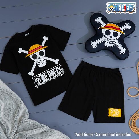 One Piece Pajama Set 2-Piece T shirt and Shorts Set Boys Summer PJ Set Loungewear Kids Clothing Matching Anime Gifts in Saudi Arabia
