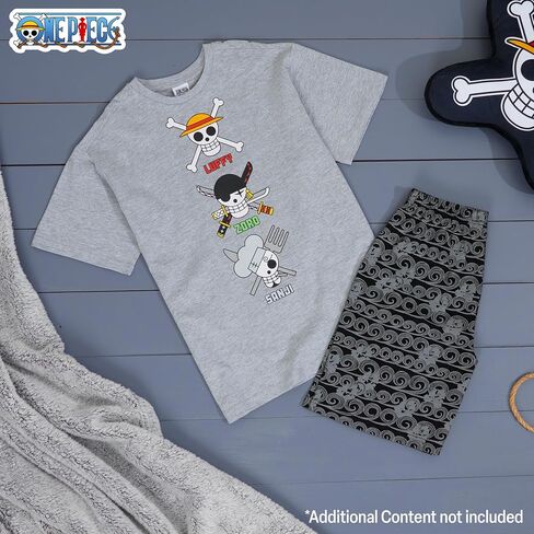 One Piece Pajama Set 2-Piece T shirt and Shorts Set Boys Summer PJ Set Loungewear Kids Clothing Matching Anime Gifts in Saudi Arabia