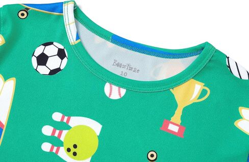 Beezizac Toddler & Little Boys Pajamas Blue Sharks 2 قطعة ناعمة Snug-Fit Shorts القصيرة والسروال PJ مجموعة Kid Size 4T-14 in Kuwait