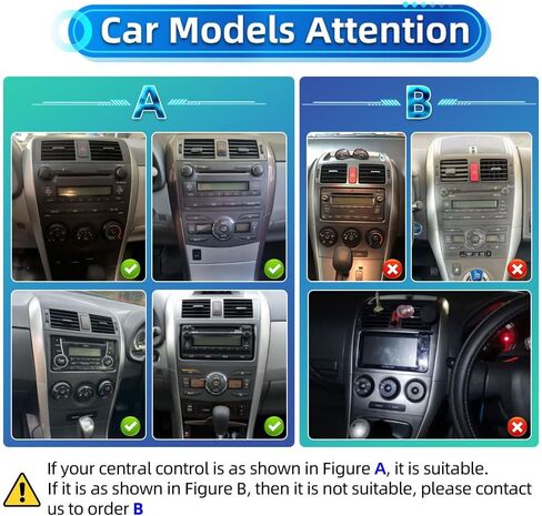 ستيريو سيارة 2G+64G Android 13 لسيارة Toyota Corolla 2009-2013 مع Carplay لاسلكي Android Auto، شاشة لمس 9 بوصة بلوتوث راديو السيارة يدعم GPS WiFi HiFi Audio FM SWC USB + كاميرا احتياطية in Kuwait