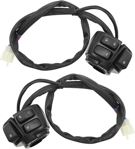 1 Pair Control Switches Handlebar Horn Turn Signals Light On/Off Switch with Wire Harness Repalcement for Harley 1996-2012 in Saudi Arabia