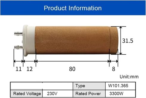 Heating Element for Hot Air Welding Machine 101.365 230V 3300W TYP33A2 Ceramic Heater Used on TYP3000 LE3000 Welding Machine Heating Equipment(230v 2750w 101.905) in Saudi Arabia