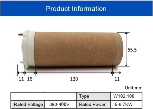 عنصر التدفئة لجهاز لحام الهواء الساخن Typ38b4 102.108 380-440V 5-6.7kW عنصر التدفئة لـ Typ5000 LE5000 Process Hots Hots Heater (Typ32 230V 3300W) in Kuwait