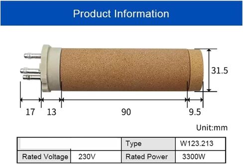 عنصر التدفئة لآلة لحام الهواء الساخن 123.213 230V 3300W عنصر التدفئة من Hots Air Process Heater LHS21L المستخدمة لآلة وعاء ورقة الختم in Saudi Arabia
