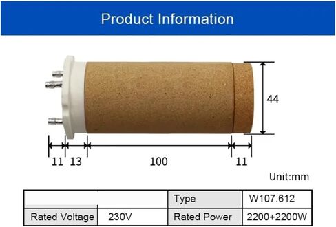 Heating Element for Hot Air Welding Machine Two Wires 107.612 230V 2200+2200W Heating Element 230V 4400W Heating Tube in Saudi Arabia