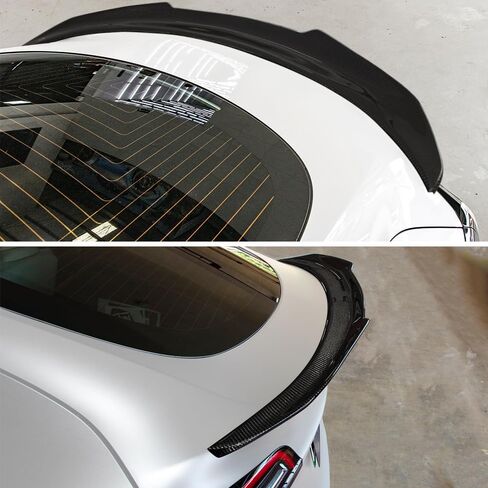 AeroBon Real Carbon Fiber Trunk Spoiler Wing Compatible with 2017-2023 Tesla Model 3 Spoiler (Big) in Kuwait