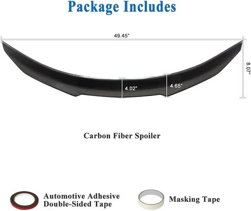 AeroBon Real Carbon Fiber Trunk Spoiler Wing Compatible with 2017-2023 Tesla Model 3 Spoiler (Big) in Kuwait