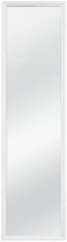 Full Length Wall Mirror, 13 x 49 inches, Rectangular Frame, White in Saudi Arabia