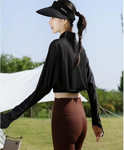 Women's Cooling Shawl Sun Cape Cloak UV Protection Cooler Shrug Neck Sun Protection Arm Sleeves with Finger Hole in Saudi Arabia