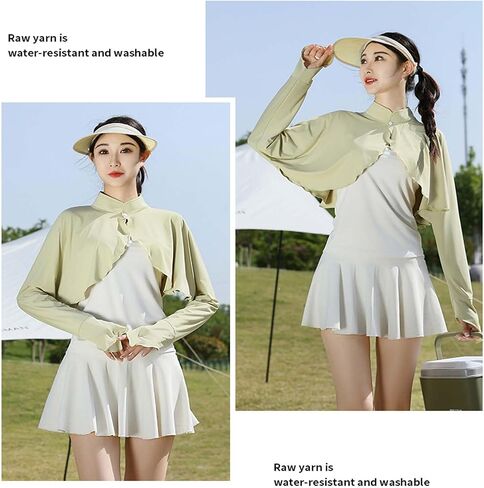 Women's Cooling Shawl Sun Cape Cloak UV Protection Cooler Shrug Neck Sun Protection Arm Sleeves with Finger Hole in Saudi Arabia