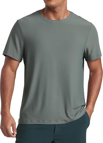 CRZ YOGA Cloudweight Mens Workout Comfy T-Shirts Lightweight Moisture Wicking Athletic Casual Short Sleeve Crew Neck Shirt in Saudi Arabia