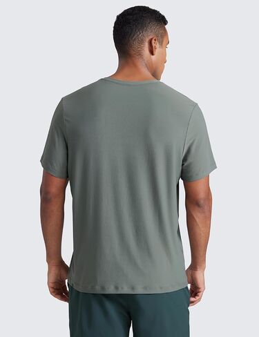 CRZ YOGA Cloudweight Mens Workout Comfy T-Shirts Lightweight Moisture Wicking Athletic Casual Short Sleeve Crew Neck Shirt in Saudi Arabia