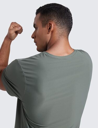 CRZ YOGA Cloudweight Mens Workout Comfy T-Shirts Lightweight Moisture Wicking Athletic Casual Short Sleeve Crew Neck Shirt in Saudi Arabia