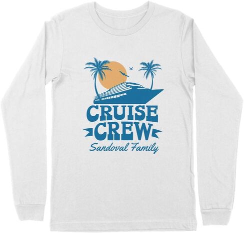 كروز طاقم الرحلات الرحلية Sandoval Family Kids Long Sleeve T-Shirt in Kuwait