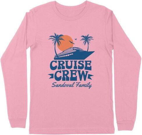 كروز طاقم الرحلات الرحلية Sandoval Family Kids Long Sleeve T-Shirt in Kuwait