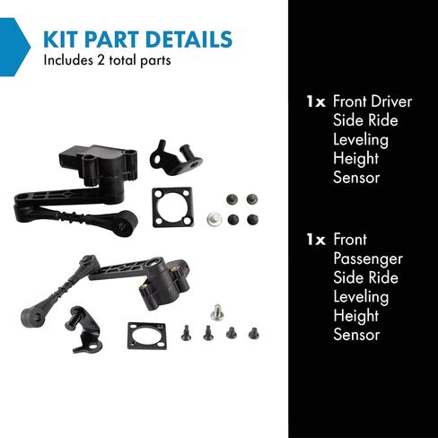 TRQ Front Ride Leveling Sensit Sensor Sender & Passenger Side متوافق مع 2006-2009 Land Rover Range Rover Sport in Saudi Arabia