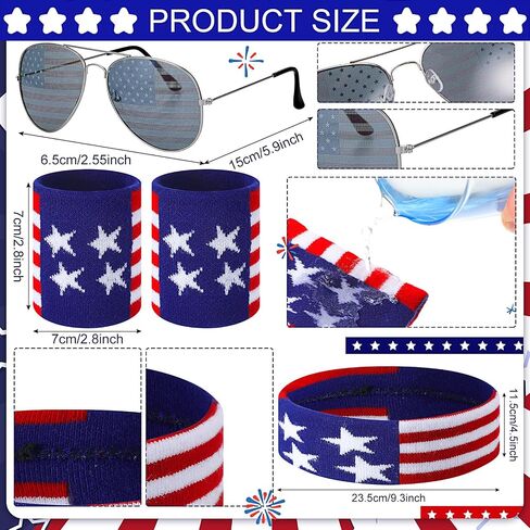 MePase 4th of July Fanny Packs Outfits Fanny Pack Beverage Beverage Beight Belder Set Excluer Pintriotic accessories for Men (L) in Kuwait