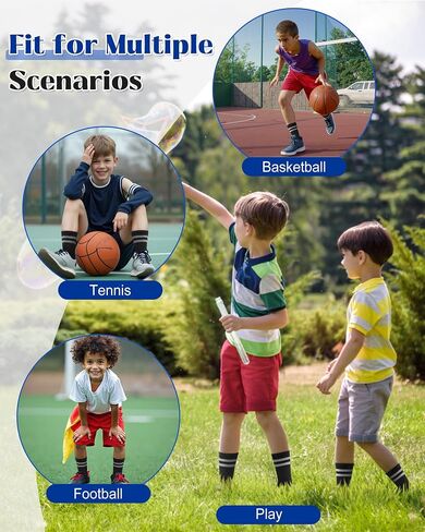 Toddler Kids Boys Basketball Athletic Crew Socks, Youth Girls Soft Cozy Casual Striped Seamless Cotton Sports Socks in Saudi Arabia
