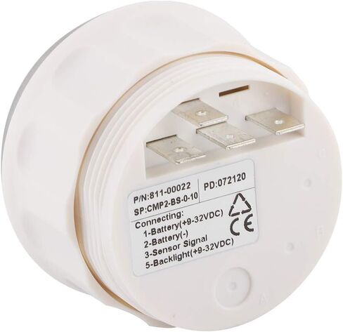 2in 0 10bar ضغط الزيت مقياس 145psi أداة الاتصال الخلفية LED لشاحنة قارب دراجة نارية تلقائية 12 فولت 24 فويت وايت فضي ضغط زيت المقياس المقياس 52 مم (مدي الفضة الهاتفي الأبيض) in Kuwait