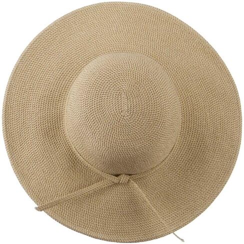 UPF 50+ Cotton Paper Braid Self Tie Hat - Tan OSFM in Saudi Arabia