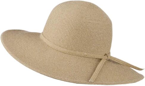 UPF 50+ Cotton Paper Braid Self Tie Hat - Tan OSFM in Saudi Arabia