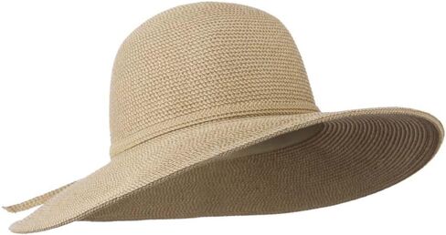 UPF 50+ Cotton Paper Braid Self Tie Hat - Tan OSFM in Saudi Arabia