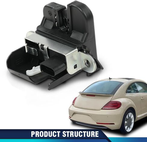 PIT66 خلفيات خلفية فتحة قفل قفل صندوق القفل ، متوافق مع VW Beetle 2012-2019/ Golf 2015-2019/ Golf Variant 2015-2019/ Tiguan 2008-2018 5M0827505 ، 5M0827505E in Kuwait