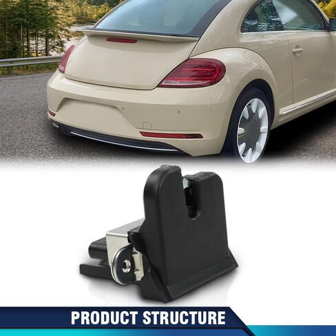 PIT66 خلفيات خلفية فتحة قفل قفل صندوق القفل ، متوافق مع VW Beetle 2012-2019/ Golf 2015-2019/ Golf Variant 2015-2019/ Tiguan 2008-2018 5M0827505 ، 5M0827505E in Kuwait