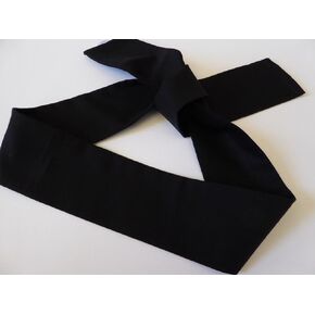 Japanese Hachimaki Headband Black 37" L/Made in USA in Saudi Arabia