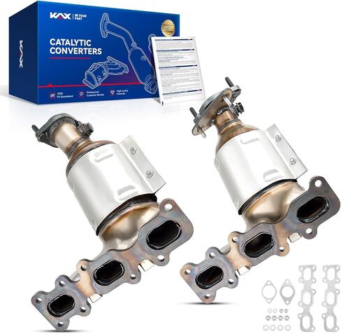 KAX Left/Right Catalytic Converter For 2005-2007 Front F350 Super Duty 5.4L/6.8L; ;Front F250 Super Duty 5.4L/6.8L XLT, 50460 Stainless Steel High Performance 3pcs (EPA Compliant) in Saudi Arabia