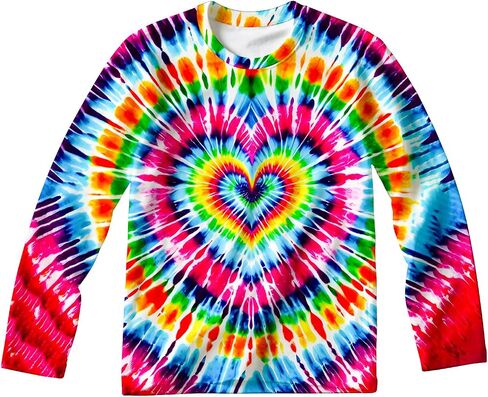 قمصان الحماية من أشعة الشمس في ربطة عنق الرجال UPF 50+ UV Long Sleeve Rash Guard Shirt صيد الأسماك وهي تسبح in Kuwait
