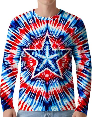 قمصان الحماية من أشعة الشمس في ربطة عنق الرجال UPF 50+ UV Long Sleeve Rash Guard Shirt صيد الأسماك وهي تسبح in Kuwait