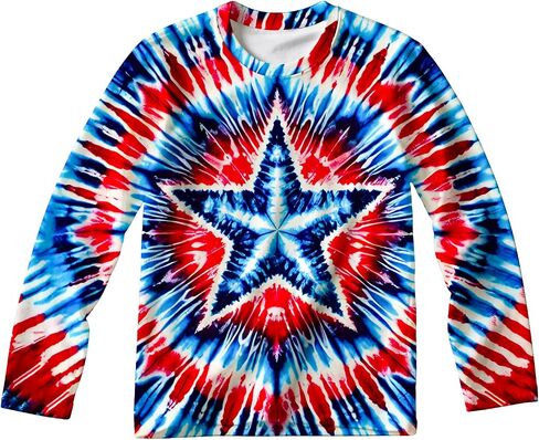 قمصان الحماية من أشعة الشمس في ربطة عنق الرجال UPF 50+ UV Long Sleeve Rash Guard Shirt صيد الأسماك وهي تسبح in Kuwait