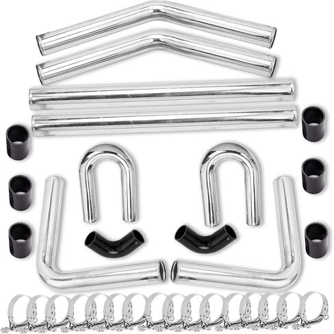 Sunroad 8pcs Universal 3 "610mm مصقول توربو توربو interbooler طقم u-pip in Kuwait