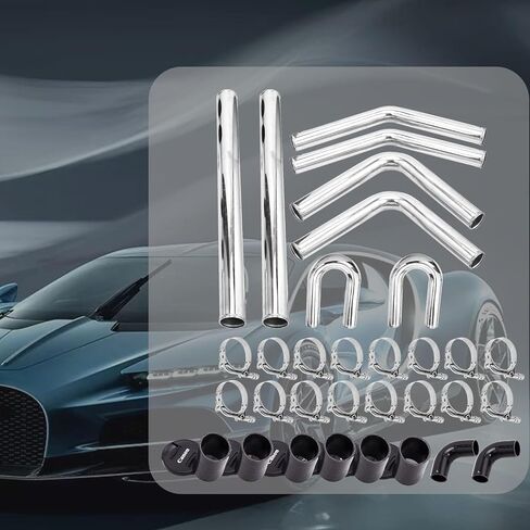 Sunroad 8pcs Universal 3 "610mm مصقول توربو توربو interbooler طقم u-pip in Kuwait