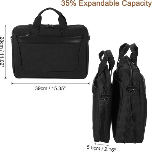 uxcell 13.3 Inch Laptop Briefcase Bag, Water-Resistant Laptop Shoulder Bag, Expandable Business Crossbody Bag, Multi-function Computer Carrying Bag for Travel College, Gray in Saudi Arabia