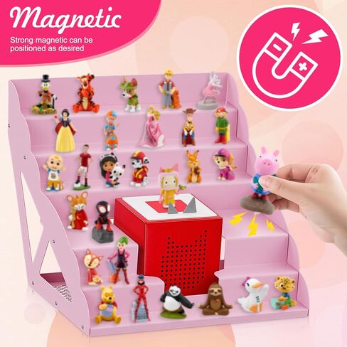 ل Tonie Shelf Magnetic ، تخزين Tonies لأشكال Tonie و 30-50 حرفًا و Toniebox للفتيات والفتيان باللون الأبيض in Kuwait
