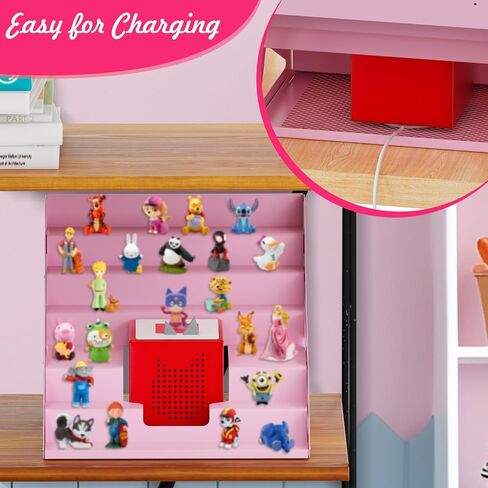 ل Tonie Shelf Magnetic ، تخزين Tonies لأشكال Tonie و 30-50 حرفًا و Toniebox للفتيات والفتيان باللون الأبيض in Kuwait