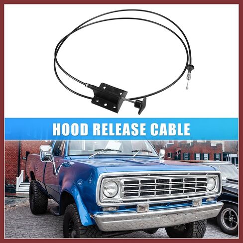 كابل تحرير هود ل Dodge D150 D250 W150 W250 Ramcharger 1981-1993 لـ Dodge W100 1984-1989 No.55024942 Front Hood Lock Control Cable استبدال الأجزاء in Kuwait
