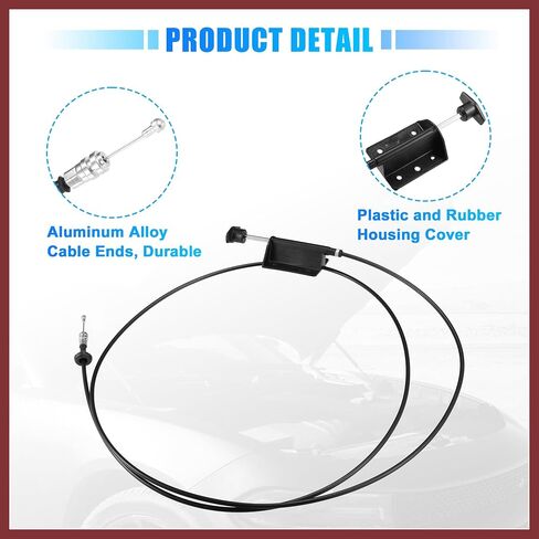 كابل تحرير هود ل Dodge D150 D250 W150 W250 Ramcharger 1981-1993 لـ Dodge W100 1984-1989 No.55024942 Front Hood Lock Control Cable استبدال الأجزاء in Kuwait