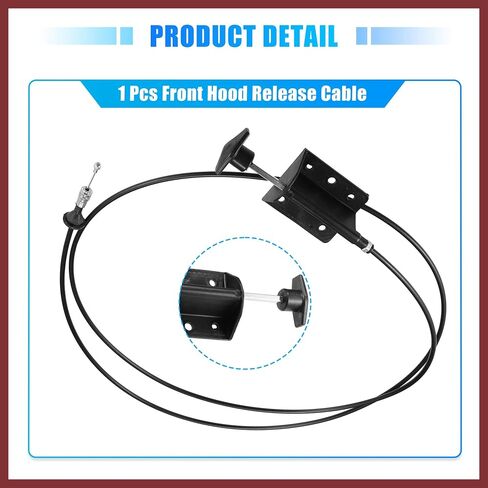 كابل تحرير هود ل Dodge D150 D250 W150 W250 Ramcharger 1981-1993 لـ Dodge W100 1984-1989 No.55024942 Front Hood Lock Control Cable استبدال الأجزاء in Kuwait