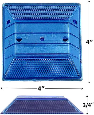 علامة ممر الطريق الأزرق العاكس (10 حزمة) - علامات الرصيف الزرقاء الحريق - نقطة النقطة بيل -N -ال لاتمة in Kuwait
