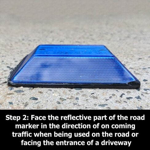 علامة ممر الطريق الأزرق العاكس (10 حزمة) - علامات الرصيف الزرقاء الحريق - نقطة النقطة بيل -N -ال لاتمة in Kuwait