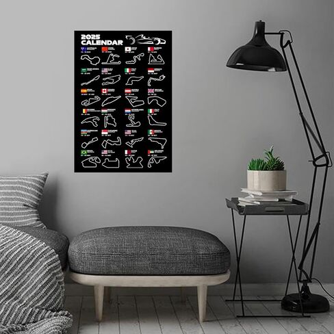 F1 Poster Track Wall Art Picture for Boys Room Office Decor Formula 1 Merchandise Racing Gift （23.6X15.7 inches） in Saudi Arabia