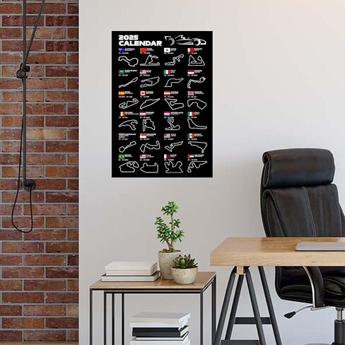 F1 Poster Track Wall Art Picture for Boys Room Office Decor Formula 1 Merchandise Racing Gift （23.6X15.7 inches） in Saudi Arabia